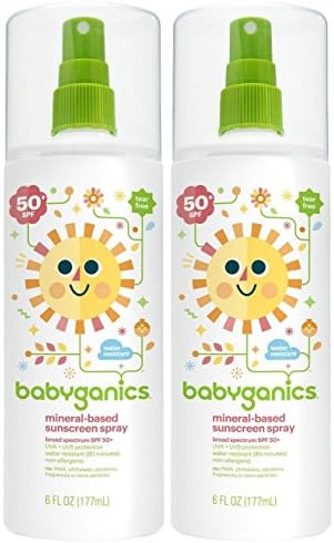 Babyganics Mineral Based Sunscreen Spray - SPF 50+ - Fragrance Free - 5.98 oz - 2 pk