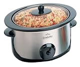 Rival 5065BCI/UK Stainless Steel Crock Pot Slow Cooker 6.5ltr