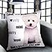 Phantoscope Dog Series Cotton Decorative Throw Pillow Case Cushion Cover Bichon Frise 18 