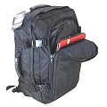 High Quality 44L Cabin Approved Backpack Cabin Flight Bag Holdall Case Rucksack Ryanair Hand Luggage with Packing Straps (BLACK) Size: 55x40x20 cm