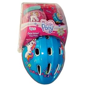 My Little Pony Child's Bicycle Helmet, Bell, and Elbow Pad Fun Pack by Bicycles
