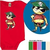 Mini Matey Pirate organic cotton one-piece, 3-6 months, grassy green