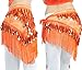 WZT Belly Dancing Belt Colorful Waist Chain Belly Dance Hip Scarf Belt (orange)