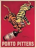 PORTO PITTERS TIGERS BAR LIQUOR VINTAGE POSTER by Leonetto Cappiello