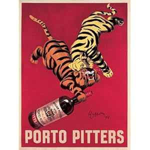 PORTO PITTERS TIGERS BAR LIQUOR VINTAGE POSTER by Leonetto Cappiello PORTO PITTERS TIGERS BAR LIQUOR VINTAGE POSTER by Leonetto Cappiello