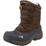The North Face Snow Plough Pull-On Boot - Little Boys' Coffee Brown/Algae Yellow, 10.0