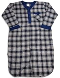 Jockey - Mens Long Sleeve Flannel Nightgown, Black, Royal