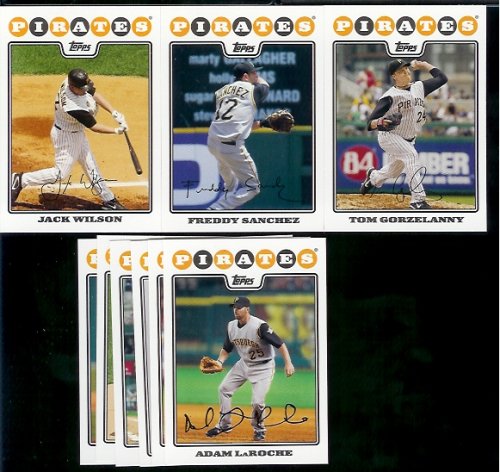 2008 Topps Pittsburgh Pirates Series 1&2 Baseball Cards Complete Team Set of 21 cards including Nate McLouth, Jason Bay, Ian Snell and more !