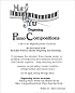 Beginning Piano Compostions