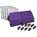 Auralex TRUGENPUR TruTrap Genesis System: 4- 2'x4'x3 TruPanels in Purple; 32- 3 TruSpacers; 4- 21 3/4x21 3/4x2 3/4 Q'Fusor Diffusors in White (Paintable with a Water-based Paint); 2- Tubes of Tubetak Pro Adhesive