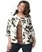 JM Collection Plus Size Jacket, Three Quarter Sleeve Linen Floral Fresh Blossom 20W-visli Cheap Deals