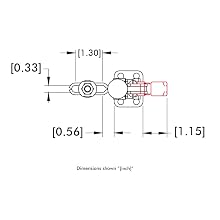 DE STA CO 207-U  207 Vertical Hold Down Action Clamp with U-Shaped Bar and Flanged Base