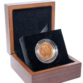 2009 Gold Full Sovereign - Luxury Walnut Presentation Case with Air Tight Coin Capsule