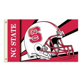 NCAA North Carolina State Wolfpack 3-by-5 Foot Flag with Grommets - Helmet Design