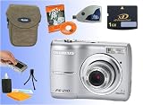 Olympus FE-210 Digital Camera Kit 1GB xD Picture Card + Reader + Case + Screen Guard + Mini Tripod & More!