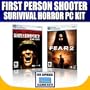 PC FIRST PERSON SHOOTER SURVIVAL HORROR KIT - SHELLSHOCK 2 : BLOOD TRAILS - FEAR 2 : PROJECT ORIGIN + FREE COMPLIMENTARY MICRO FIBER CLEANING CLOTH