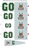 Milwaukee Bucks Animated 3-D Auto Spin-Flags
