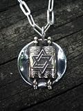 Childrens Girls or Boys Relic Torah Charm, Like a relic dug up from an ancient tomb, this piece will delight and inspire. Sterling silver and solid brass charm measures 3/4. 16 Sterling Chain