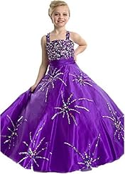 Girls Organza  Spaghetti Strap  Ball Gown Flower-Girl Dress/Pageant Dress/Party Dress 