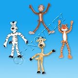 Bendable Zoo Animals - 12 PackIMAGE