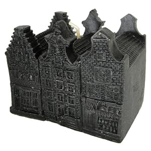 Dutch Canal Houses Candle Black