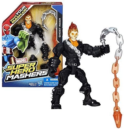 Hasbro Year 2014 Marvel Super Hero Mashers Series 6 Inch Tall Action Figure - GHOST RIDER with Detachable Hands and Legs Plus Red Hot Chain by Super Hero Mashers