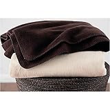  : Gaiam 100% Organic Cotton King Blanket, Chocolate