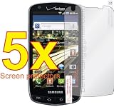5x Samsung Droid Charge 4G LTE SCH-i510 Mobile Phone Premium Clear LCD Screen Protector Cover Guard Shield Film Kit, No cutting, Perfect fit with Full Protection!