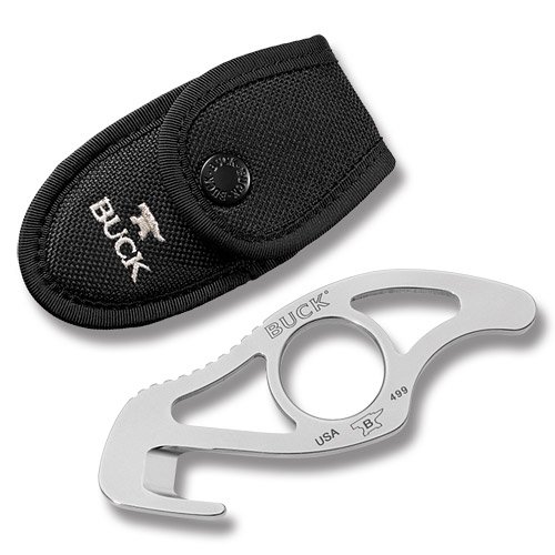 Buck PakLite TM Guthook Knife (Silver, Small)