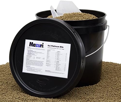 Mazuri Koi Platinum Bits, An Extruded, Floating, Complete Diet Designed For Koi &amp; Large Goldfish Up To 6 Inches Long In Ponds, Tanks And Aquariums, 7.5lbs(3.4kg)