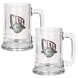 New Jersey Nets 2pc 15oz Glass Tankard Set - Primary Logo NBA Basketball