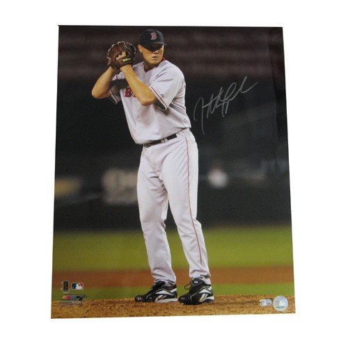 Jonathon Papelbon Autographed/Hand Signed Boston Red Sox 16x20 Photo. MLB Authenticated.