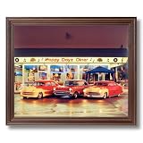Vintage Chevy Automobile Cars At Happy Dayz Cafe Diner Wall Picture Cherry Framed Art Print