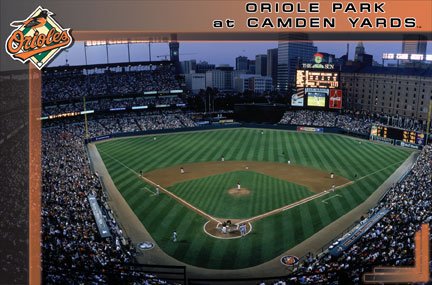 ORIOLES PARK POSTER CAMDEN YARDS NEW BALTIMORE MLB RARE 22