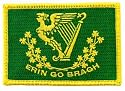 Erin Go Bragh Flag Embroidered Patch Irish Iron-On Ireland Clover Shamrock Emblem