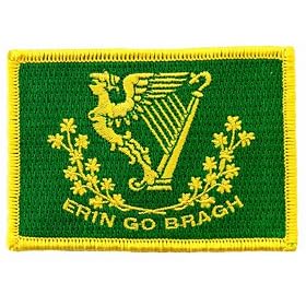 Erin Go Bragh Flag Embroidered Patch Irish Iron-On Ireland Clover Shamrock Emblem