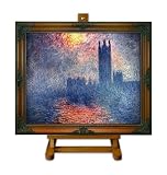 The Houses of Parliament - Monet Large Framed Art Print on Canvas