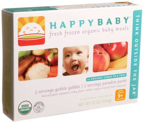 Happy Family Happy Baby - Stage 3: Gobble Gobble and Paradise Puree, 12-Ounce Boxes (Pack of 6)