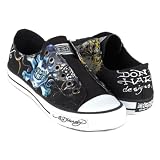 Ed Hardy Black Lowrise Women's Fashion Sneakers