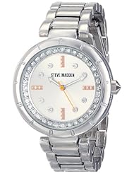 Steve Madden Womens SMW00060-01 Analog Display Quartz Silver Watch