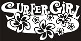 Surfer Girl Die cut decal / sticker - white