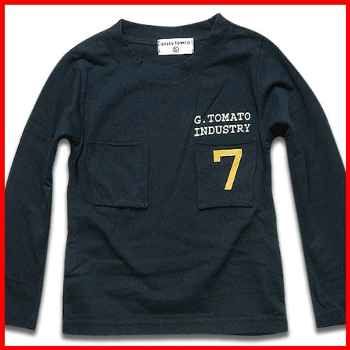 【GREEN TOMATO ダブルポケット”7”ベビー・キッズ・ジュニア長袖Ｔシャツ】90cm/100cm/110cm/120cm/130cm/140cm/150cm【韓国子供服GREEN TOMATOグリーントマト】【2012 春】【ダンス】