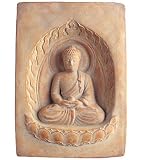 Buddha Cast Stone Garden Plaque - Indoor/Outdoor