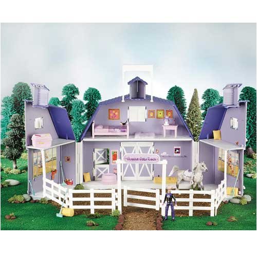 Childrens Toyshop  Sporting Goods : Breyer Horses Glamour Girls Ranch with Horse & Rider