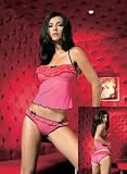 2Pc. Mesh Ruffle Cami Top & Ruffle Back Panty