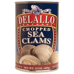 DeLallo Chopped Sea Clams, 15-Ounce Unit (Pack of 4)