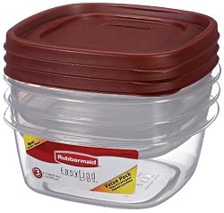 Rubbermaid 7J95 Easy Find Lid Medium Value Pack Food Storage Containers