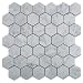 2"x2" White Carrara (Carrera) Hexagon Marble Honed Mosaic Tiles