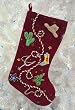 19" Burgundy Country Western Themed Christmas Stocking #25249190002