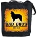 Canvas Tote Bag Black  Bad Dogs Border Collie  Dog